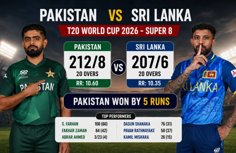 Sri Lanka National Cricket Team vs Pakistan National Cricket Team Match Scorecard