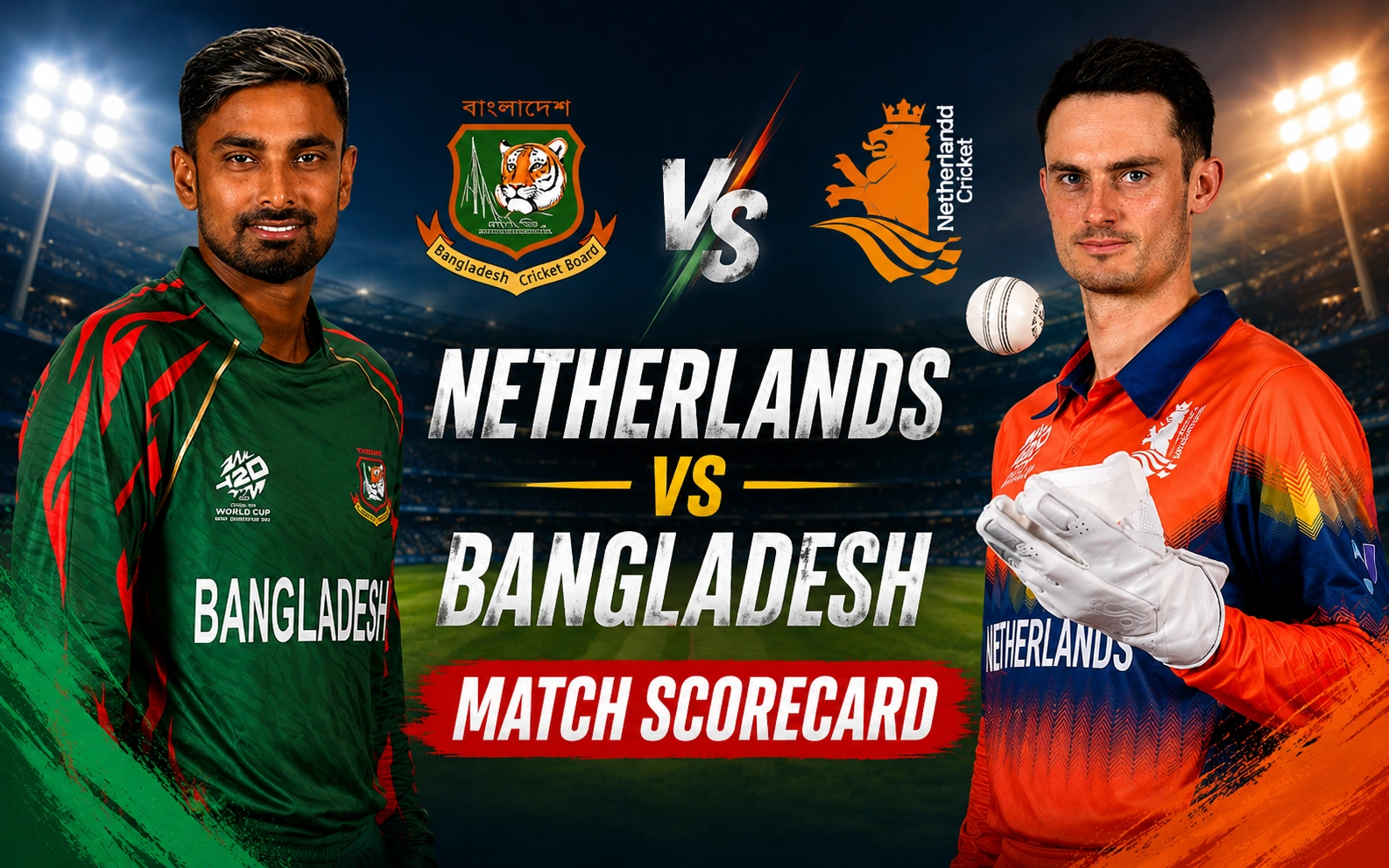 Netherlands National Cricket Team vs Bangladesh National Cricket Team Match Scorecard, Live Score, Highlights & Match Result