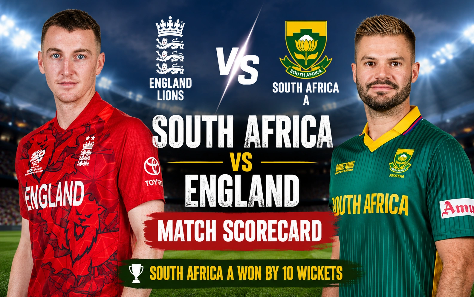 South Africa National Cricket Team vs England Cricket Team Match Scorecard: Complete Match Results, Stats & Highlights