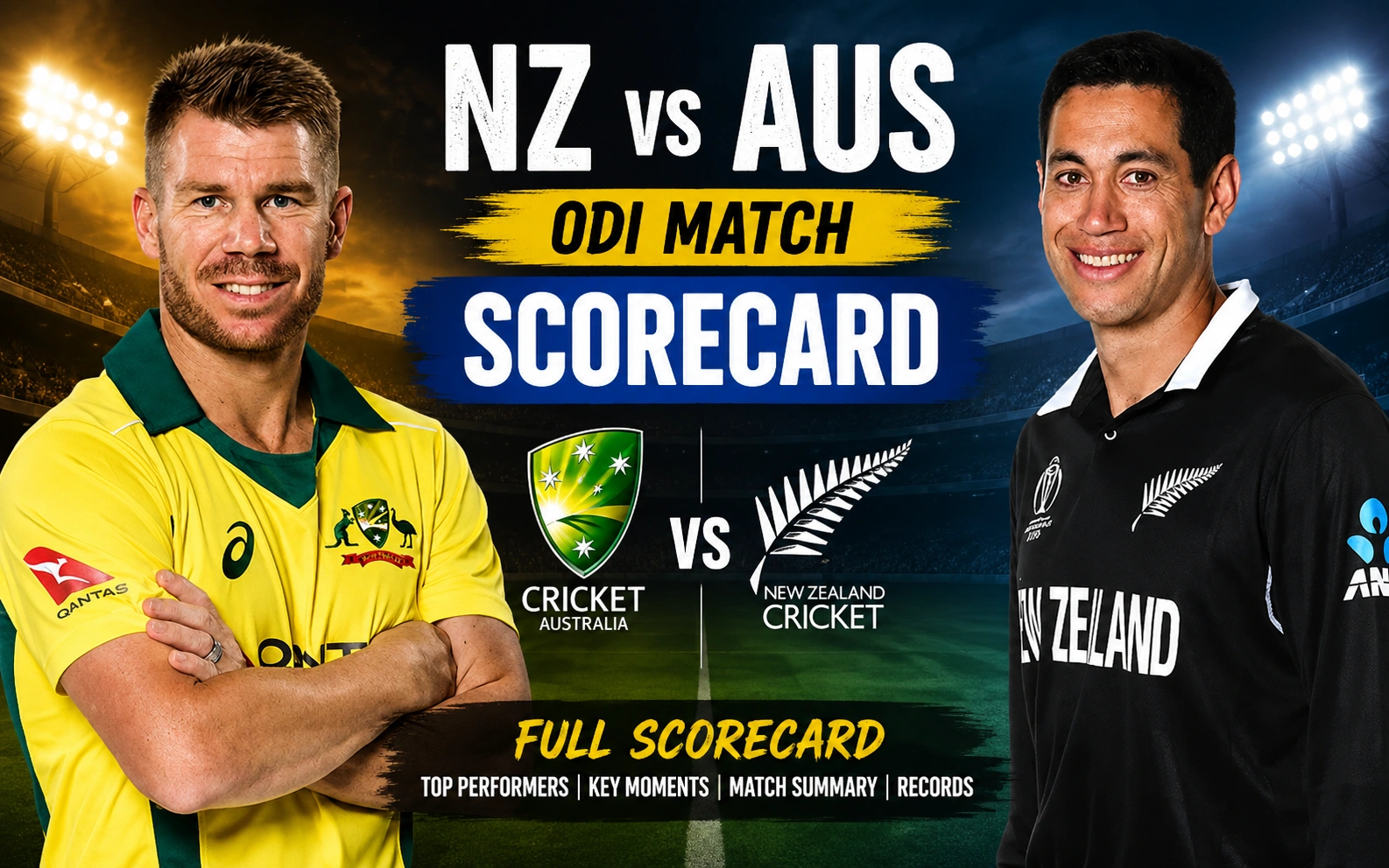 New Zealand National Cricket Team vs Australian Men’s Cricket Team Match Scorecard: 7 Amazing Highlights and Full Match Summary