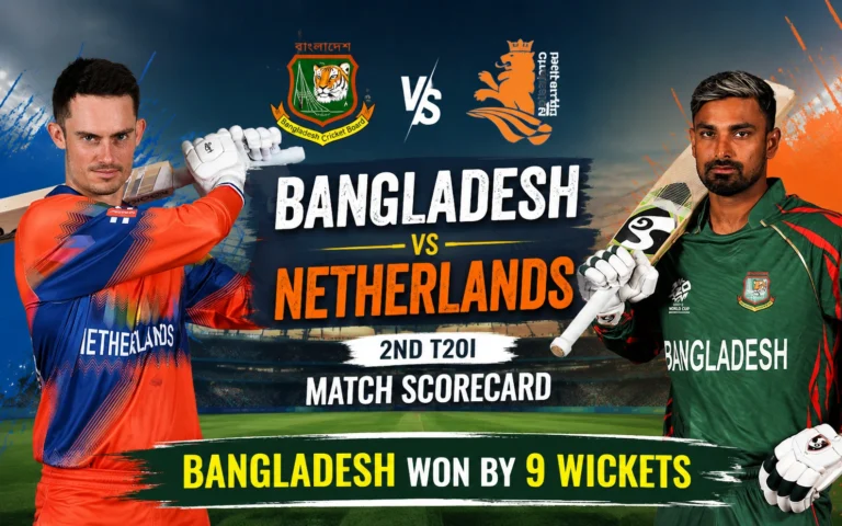 Bangladesh National Cricket Team vs Netherlands National Cricket Team Match Scorecard: Full Highlights, Live Score & 9-Wicket Victory
